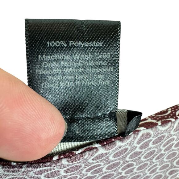 Ann Taylor Burgundy White Circle Pattern Lightweight Pullover Blouse Size S - Picture 5 of 5